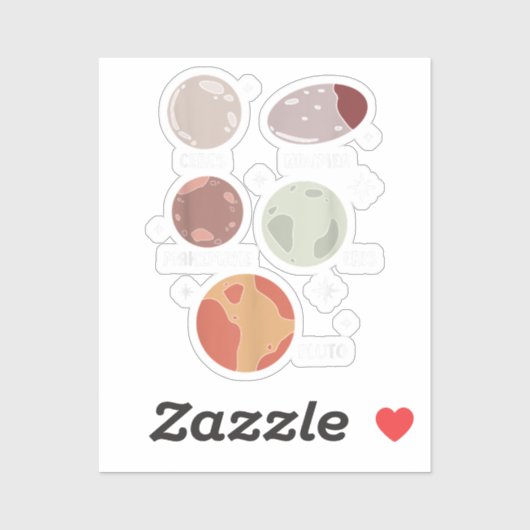 Weltraumsolarsystem Zwergplaneten für Kinder Aufkleber (Blatt)