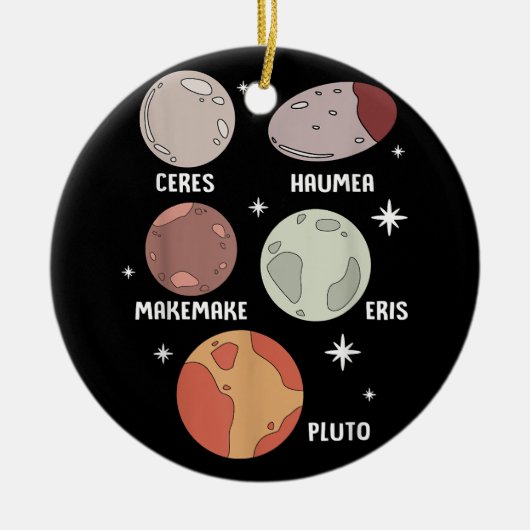 Weltraumsolarsystem Zwergplaneten für Kinder Keramik Ornament (Vorne)
