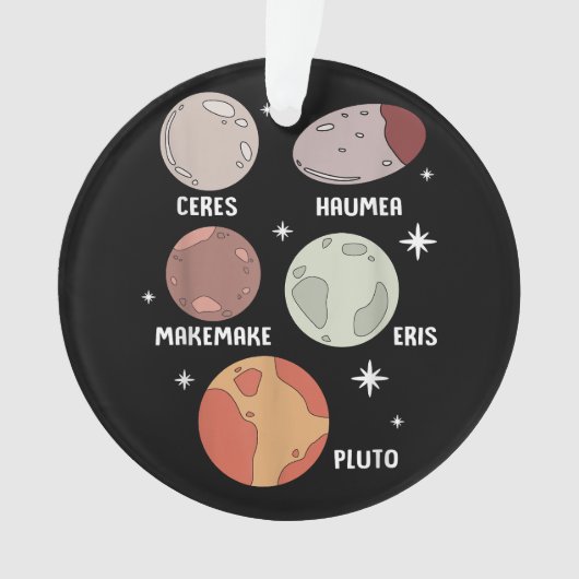 Weltraumsolarsystem Zwergplaneten für Kinder Ornament (Vorderseite)