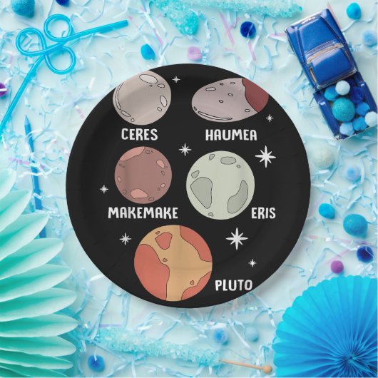 Weltraumsolarsystem Zwergplaneten für Kinder Pappteller (Party)
