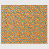 Weltraumsonder auf Orange Geschenkpapier (Flach)