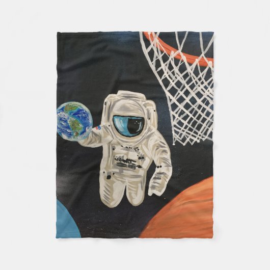 Weltraumspiele Fleecedecke (Vorderseite)