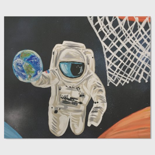 Weltraumspiele Geschenkpapier (Flach)