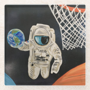 Weltraumspiele Glasuntersetzer
