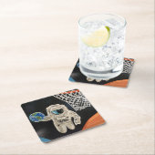 Weltraumspiele Rechteckiger Pappuntersetzer (Vor Ort)