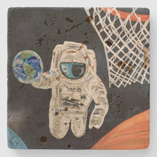 Weltraumspiele Steinuntersetzer (Vorderseite)