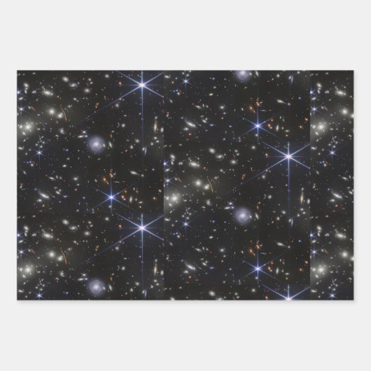 Weltraumstars Galaxien Sonnensystem Geschenkpapier Set (Vorderseite 2)