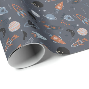 Weltraumstart Geschenkpapier