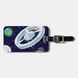Weltraumstationen und Planeten Gepäckanhänger