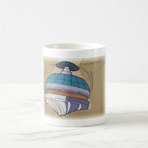 Weltraumstationsskizze Kaffeetasse