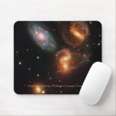Weltraumsterngalaxiegruppe Stephans Quintetts Mousepad (Mit Mouse)