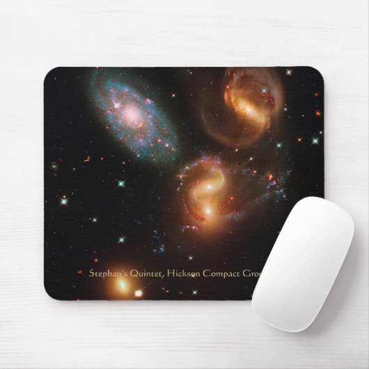 Weltraumsterngalaxiegruppe Stephans Quintetts Mousepad (Mit Mouse)