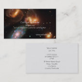 Weltraumsterngalaxiegruppe Stephans Quintetts Visitenkarte (Vorne/Hinten)