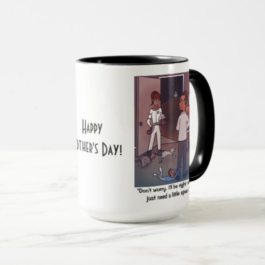 Weltraumtag Große Tasse (VorderseiteRechts)