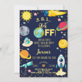 Weltraumtakulärer Junge, Einladung zum 5. Geburtst (Vorderseite)