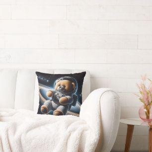 Weltraumteddybär Astronautin Kissen