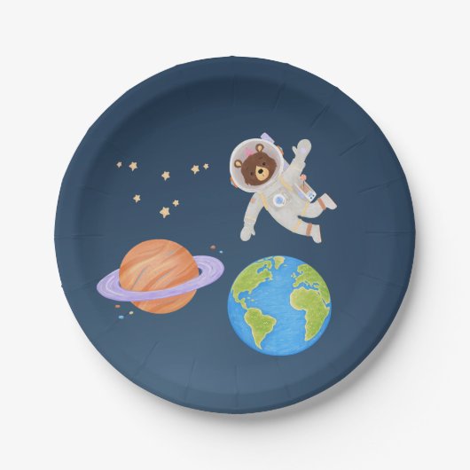 Weltraumteller 7" pappteller (Vorderseite)
