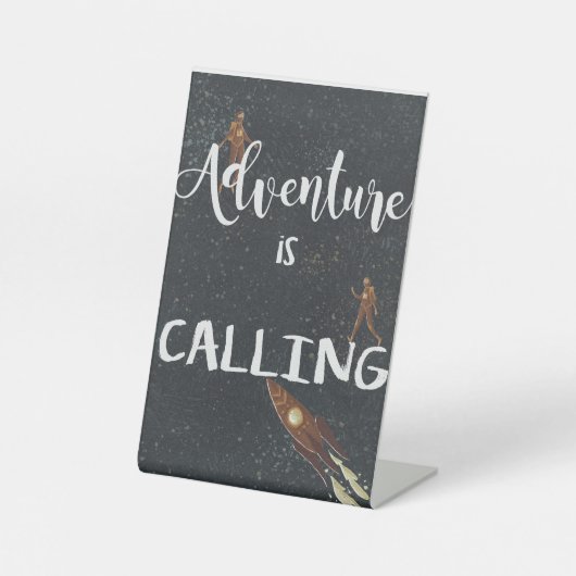 Weltraumtheater Astronauten Geburtstag Sockelschild (Vorderseite)