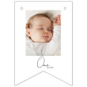 Weltraumthema 1. Geburtstag 12. Foto Banner (Dritte Fahne)