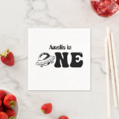 Weltraumthema 1. Geburtstag Custom UFO Serviette (Beispiel)