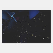 Weltraumthema mit Sternen Geschenkpapier Set (Vorderseite 2)