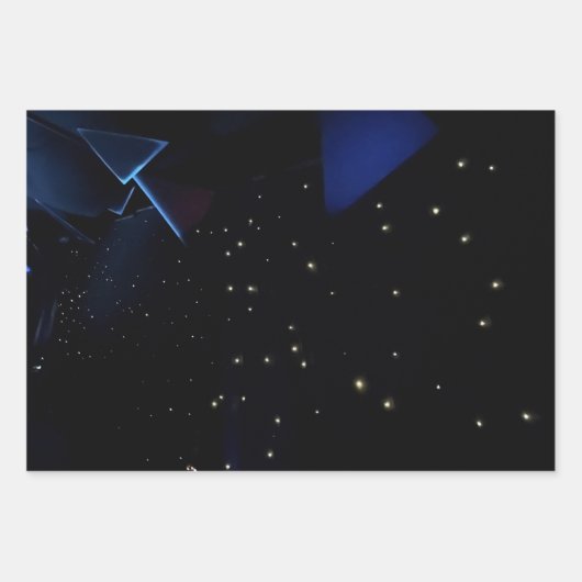 Weltraumthema mit Sternen Geschenkpapier Set (Vorderseite 2)