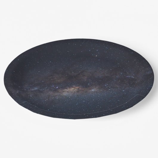 Weltraumthema Pappteller (Schrägansicht)