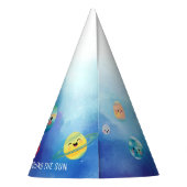 Weltraumthema Weltraumrakete Partyhütchen (Rückseite)