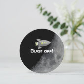 Weltraumthematisches Party Personalisiert Einladung (Stehend Vorderseite)