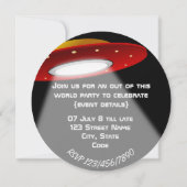 Weltraumthematisches Party Personalisiert Einladung (Rückseite)