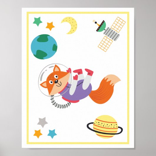 Weltraumtiere Art Print Koala Poster (Vorne)