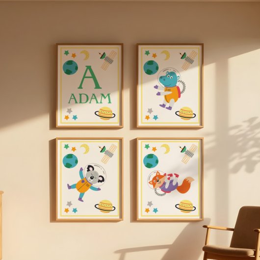 Weltraumtiere Art Print Koala Poster