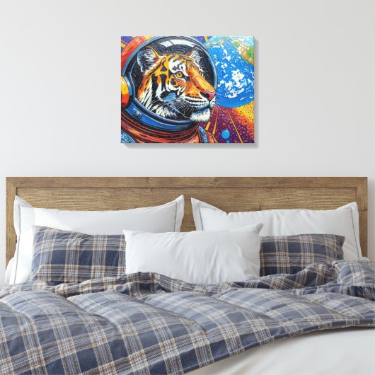 WELTRAUMTIGER SIND LOS! LEINWANDDRUCK (Insitu (Schlafzimmer))