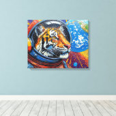 WELTRAUMTIGER SIND LOS! LEINWANDDRUCK (Insitu (Holzboden))