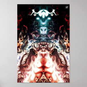 Weltraumtotem - Muster pareidolis Poster