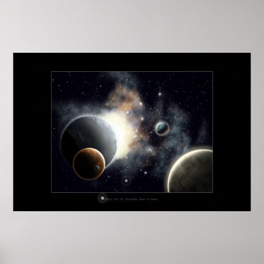 Weltraumtraum Poster (Vorne)