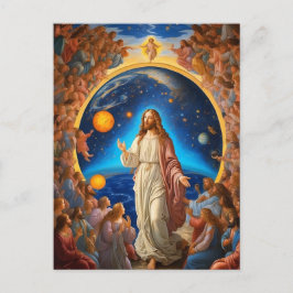 *~* WeltraumUniverse Earth Light AP50 Jesus Blume Postkarte