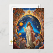 *~* WeltraumUniverse Earth Light AP50 Jesus Blume Postkarte (Vorne/Hinten)