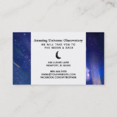 *~* Weltraumuniversum Asteroide Kometen Kosmos Visitenkarte (Rückseite)