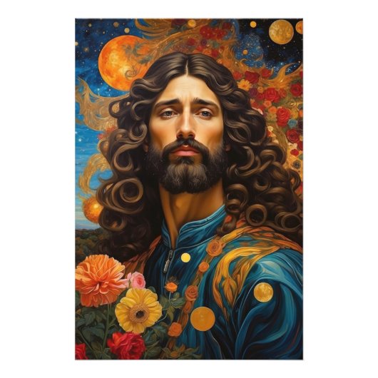 *~* Weltraumuniversum Erde AP50 Handsome Man Fotodruck (Vorne)