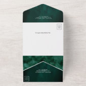 Weltraumuniversum Smaragdgrüne Galaxie Hochzeit All In One Einladung (Außenbereich)