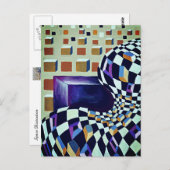 Weltraumverzerrung Abstrakt Postkarte (Vorne/Hinten)