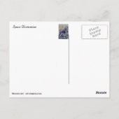 Weltraumverzerrung Abstrakt Postkarte (Rückseite)