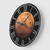 Weltraumvollfarbe der Mars Große Wanduhr (Winkel)