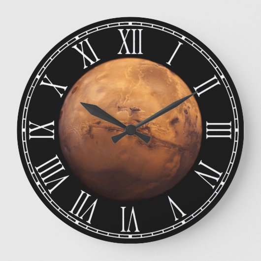 Weltraumvollfarbe der Mars Große Wanduhr (Vorderseite)