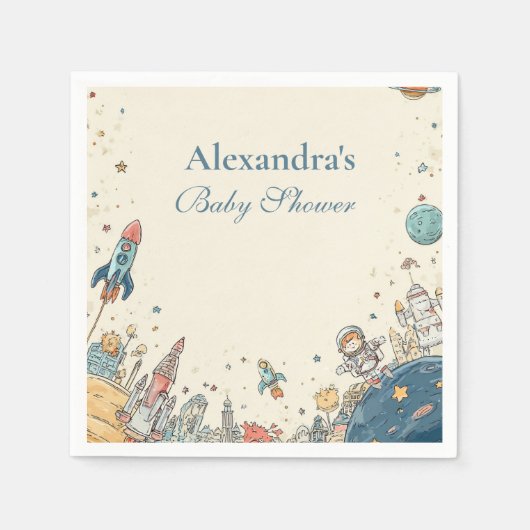 Weltraumwagendusche Serviette (Vorderseite)