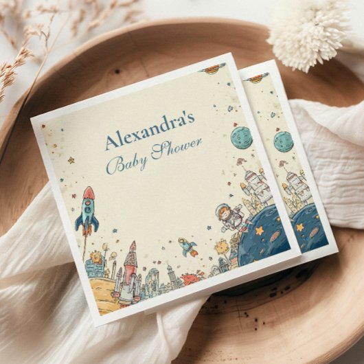 Weltraumwagendusche Serviette