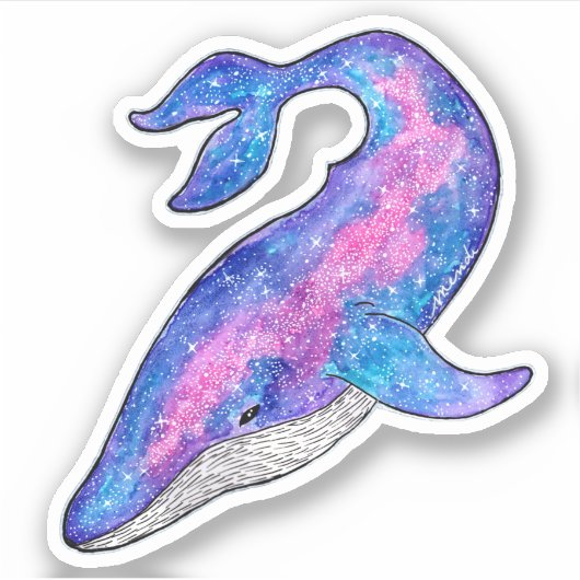 Weltraumwal Aufkleber (Vorderseite)