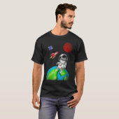 Weltraumwald-Tier-Raketenastronauten Raccoon T-Shirt (Vorne ganz)