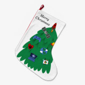 Weltraumweihnachtlicher Strumpf Großer Weihnachtsstrumpf (Vorderansicht (hängend))